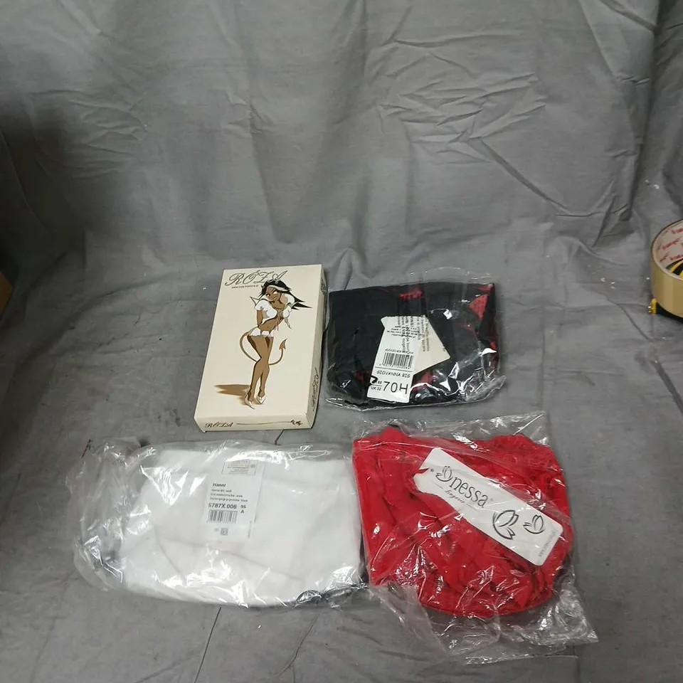 BOX OF APPROXIMATELY 25 ITEMS OF WOMEN'S LINGERIE INCLUDING BRANDS ROZA GIOVANNA ,NESSA AND OEKO TEX.
