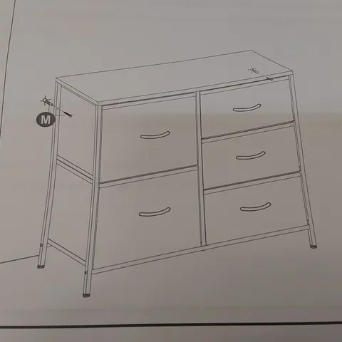 BOXED FABRIC DRAWER CABINET (1 BOX)