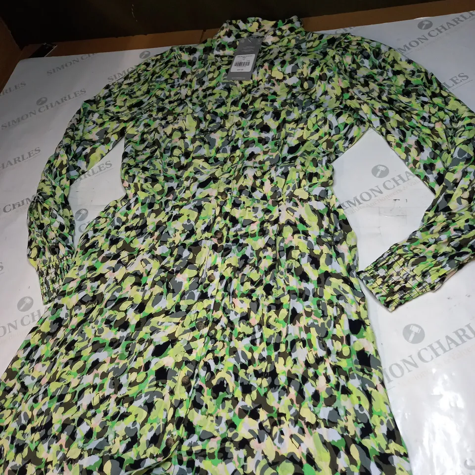 OLIVER BONAS MARBLE MARKS PRINT MINI SHIRT DRESS SIZE 10