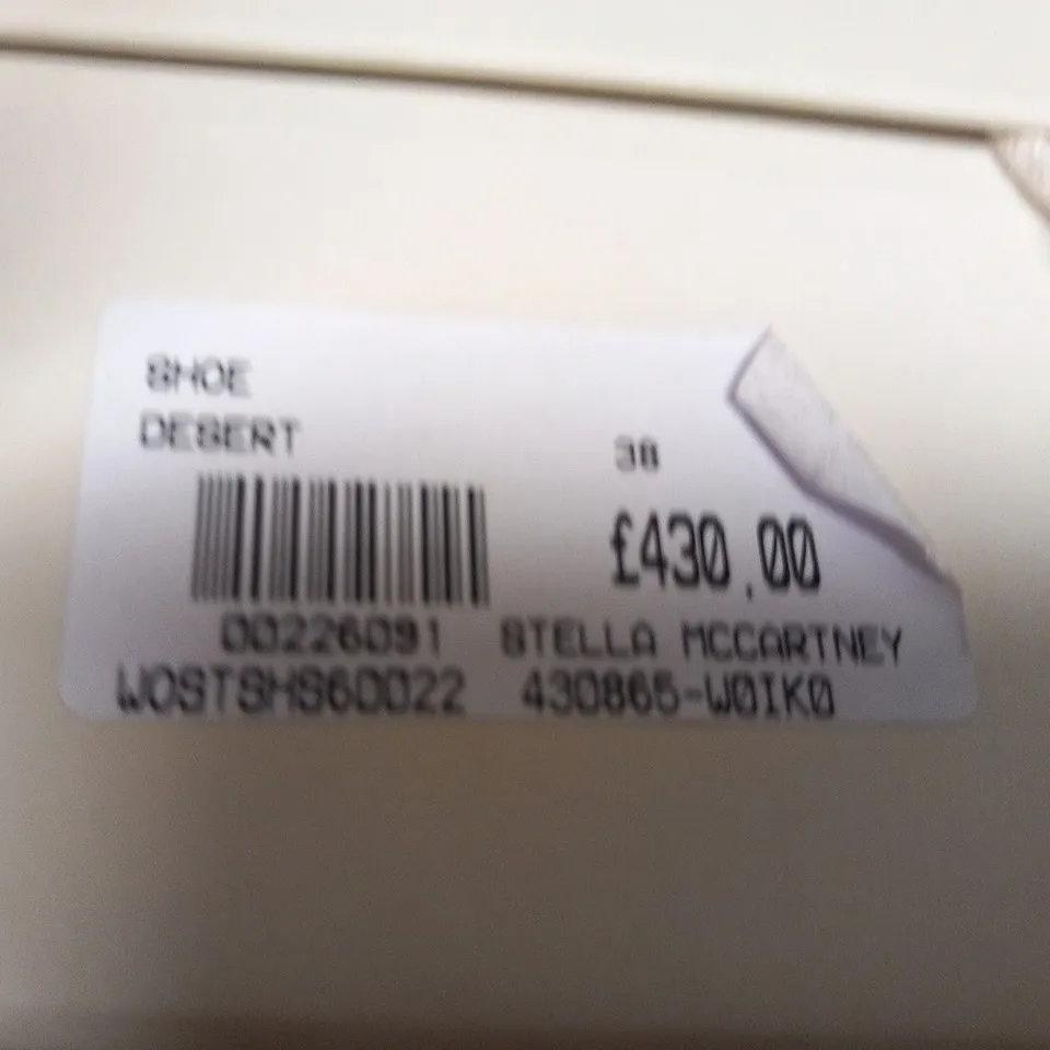 PAIR OF BOXED STELLA MCCARTNEY DESERT SHOES SIZE 38