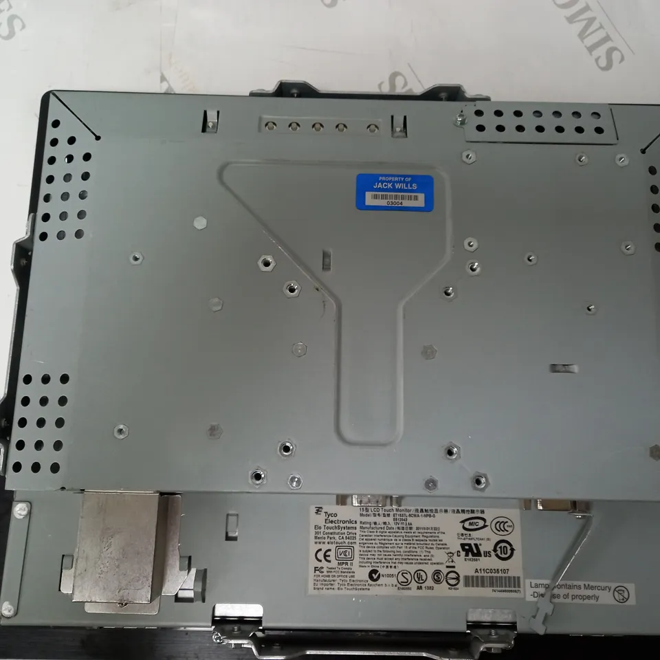 ELO TOUCHSYSTEMS 15" TOUCHSCREEN MONITOR ET1537L