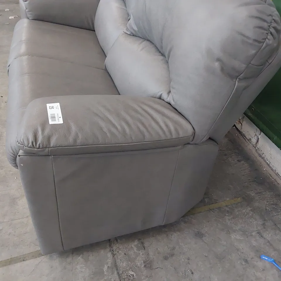 QUALITY BRITISH DESIGNER G PLAN CHLOE TWO SEATER SOFA DALLAS CHARCOAL LEATHER