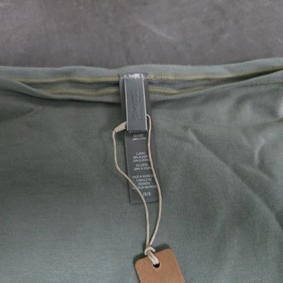 SKIMS COTTON JERSEY BOYSHORT IN MINERAL - LARGE