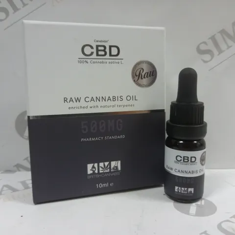 BOXED CANABIDOL CBD RAW CANNABIS OIL 500MG DROPS 10ML