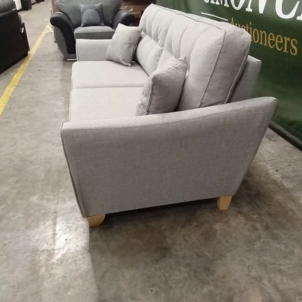 HALSTOW 3 SEATER FABRIC SOFA - SILVER RRP £749