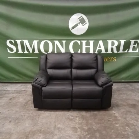 ALBION LUXURY FAUX LEATHER 2 SEATER HIGH BACK MANUAL RECLINER SOFA