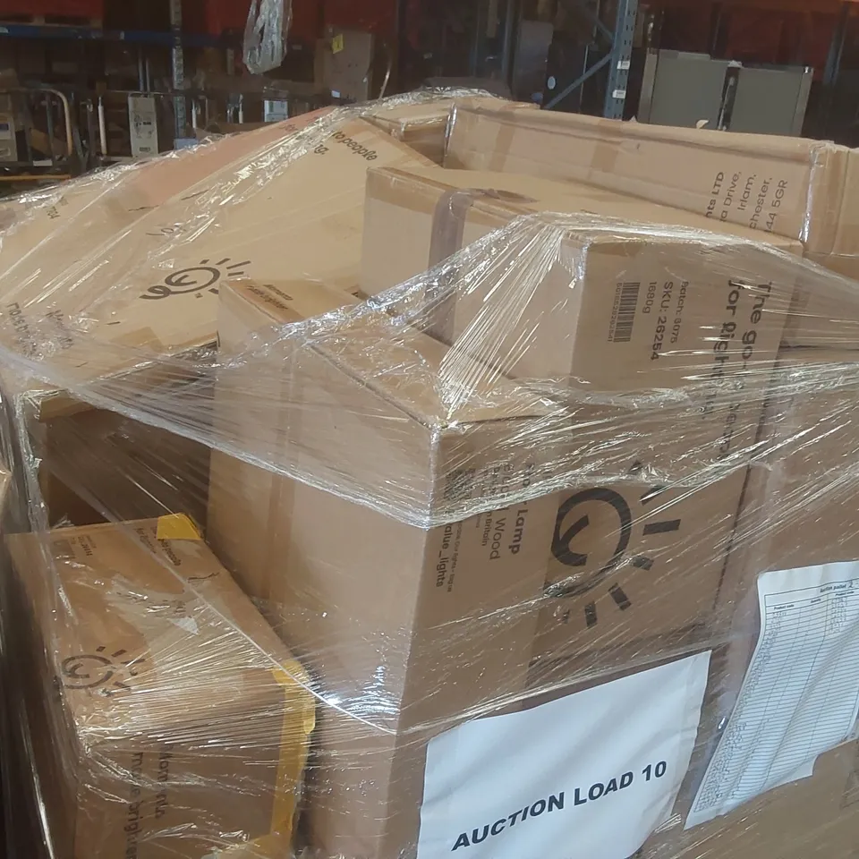 PALLET CONTAINING A VERY LARGE QUANTITY OF ASSORTED DESIGNER LIGHTING PRODUCTS