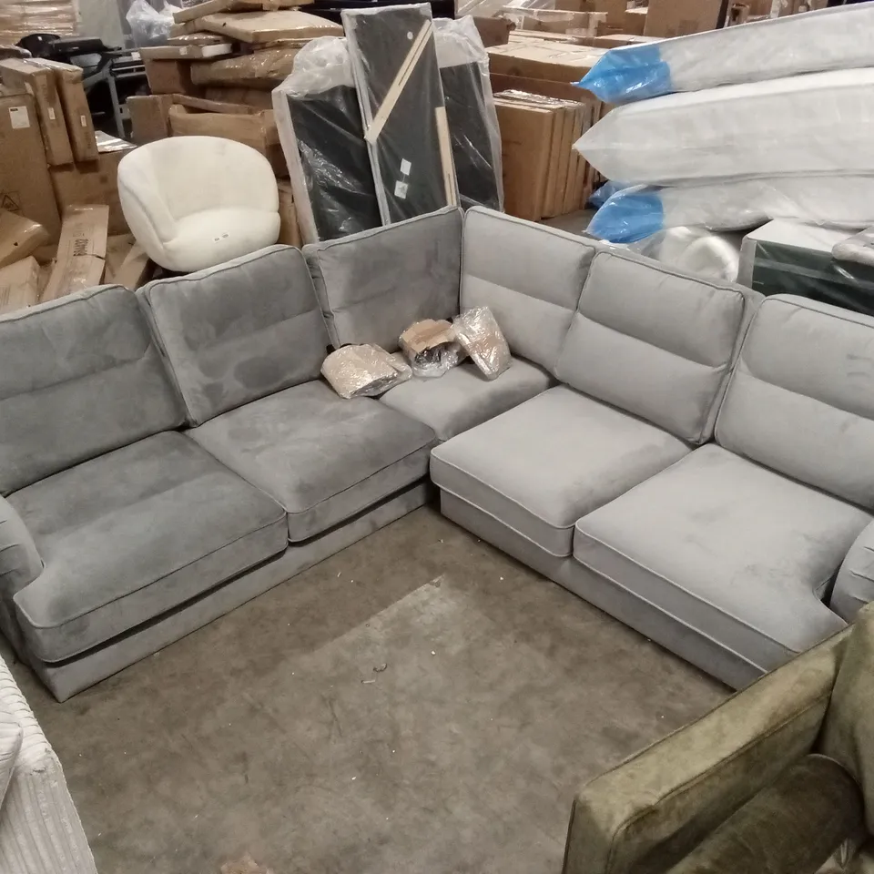 VICTORIA CORNER GROUP SOFA - GREY RRP £1249
