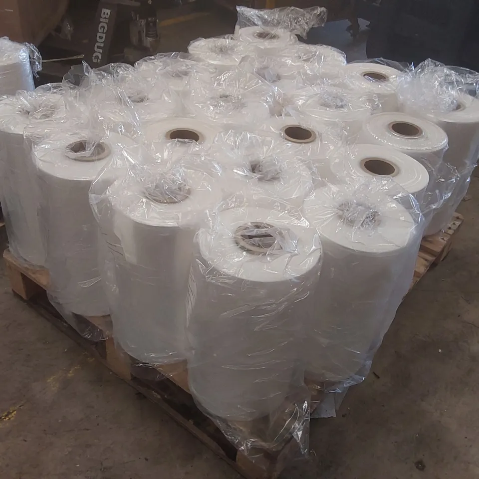 PALLET CONTAINING APPROXIMATELY 20x ROLLS OF NATURAL SW SHRINK COEX MICROPER WRAP - APPROXIMATELY 2,400 LINEAR METRES PER ROLL