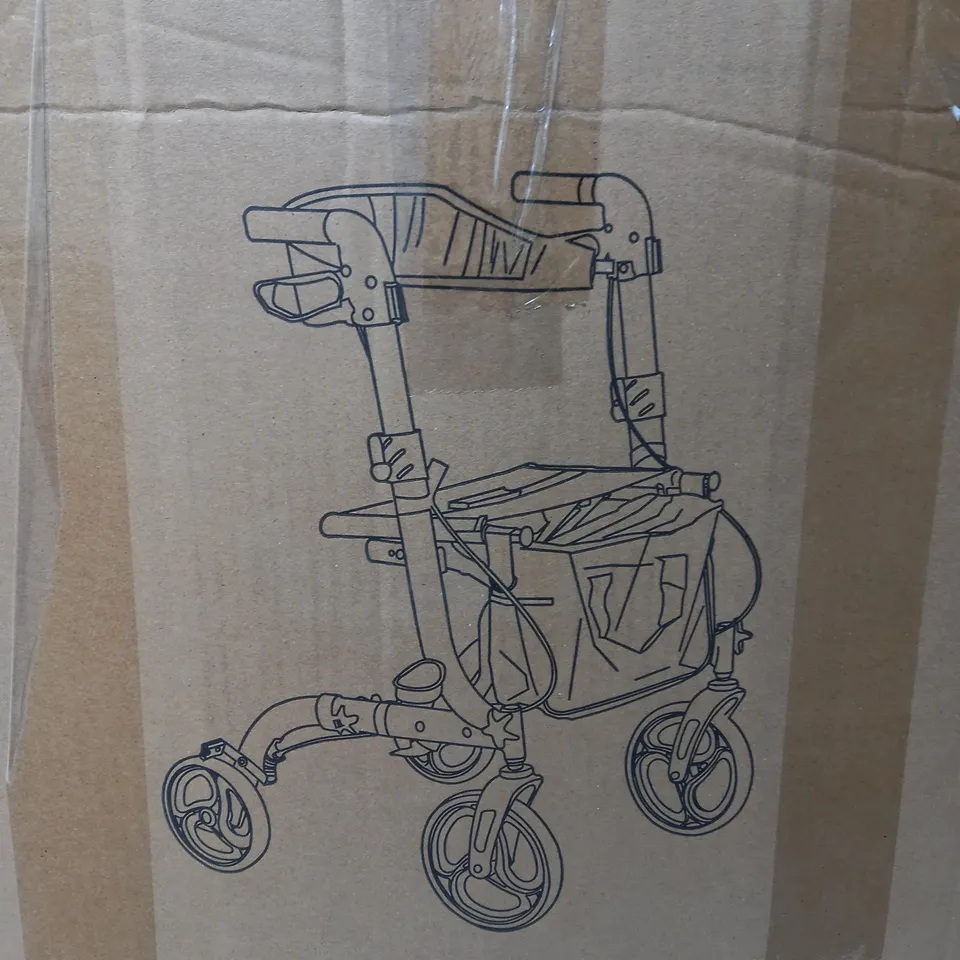 BOXED DELUXE ULTRA-LIGHT FOLDING ROLLATOR 