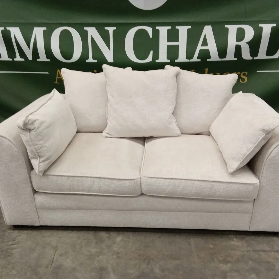 SOHO 2 SEATER FABRIC SCATTER-BACK SOFA - NATURAL