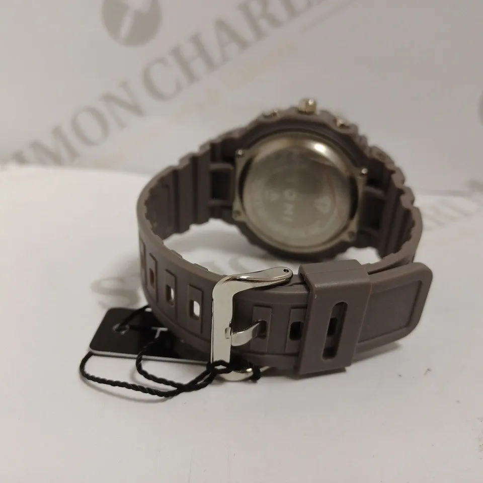 TOMI T217 WATER RESISTANT WATCH WITH RUBBER STRAP - GREY