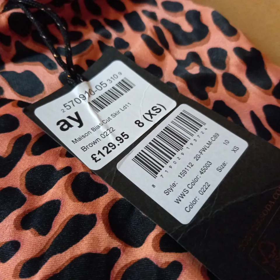 SCOTCH & SODA MAISON BIAS CUT SKIRT - 8(XS)