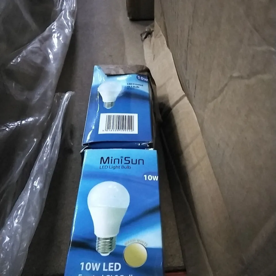 BOXED MINI SUN LED LIGHT BULB 10W FROSTED GLS 2 BLUBLS 