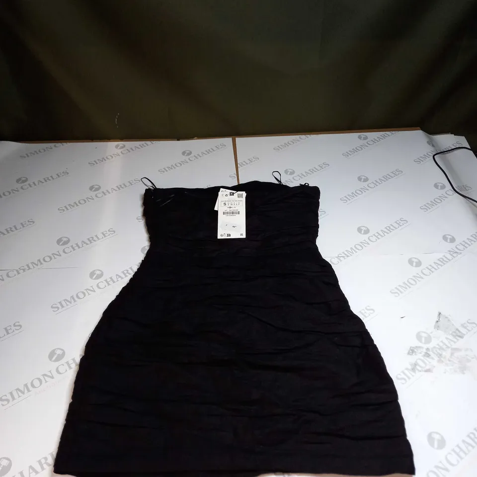 ZARA BLACK BODY CON DRESS - SMALL