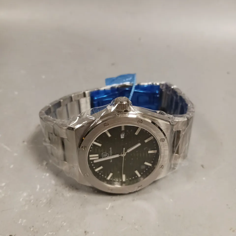 MENS BERNARD REINHARDT WATCH – GREEN DIAL – 316 STAINLESS STEEL CASE & STRAP – SWISS MOVEMENT – SAPPHIRE CRYSTAL - 5 ATM WATER RESISTANT
