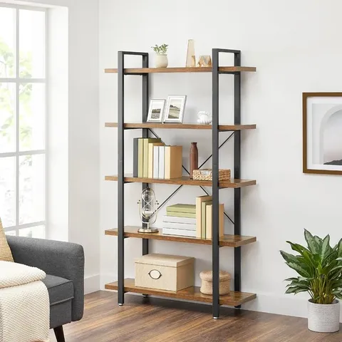WENLOCK BOOKCASE COLOUR: DARK WOOD GRAIN