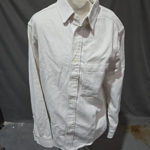 COS COTTON SHIRT IN IVORY SIZE S