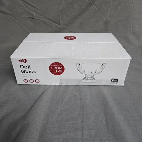 BOXED DELI GLASS ICE CREAM CUP 6PCE