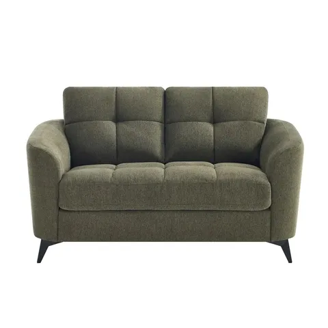 BOXED SOLNA 2 SEATER FABRIC SOFA IN GREEN (1 BOX)