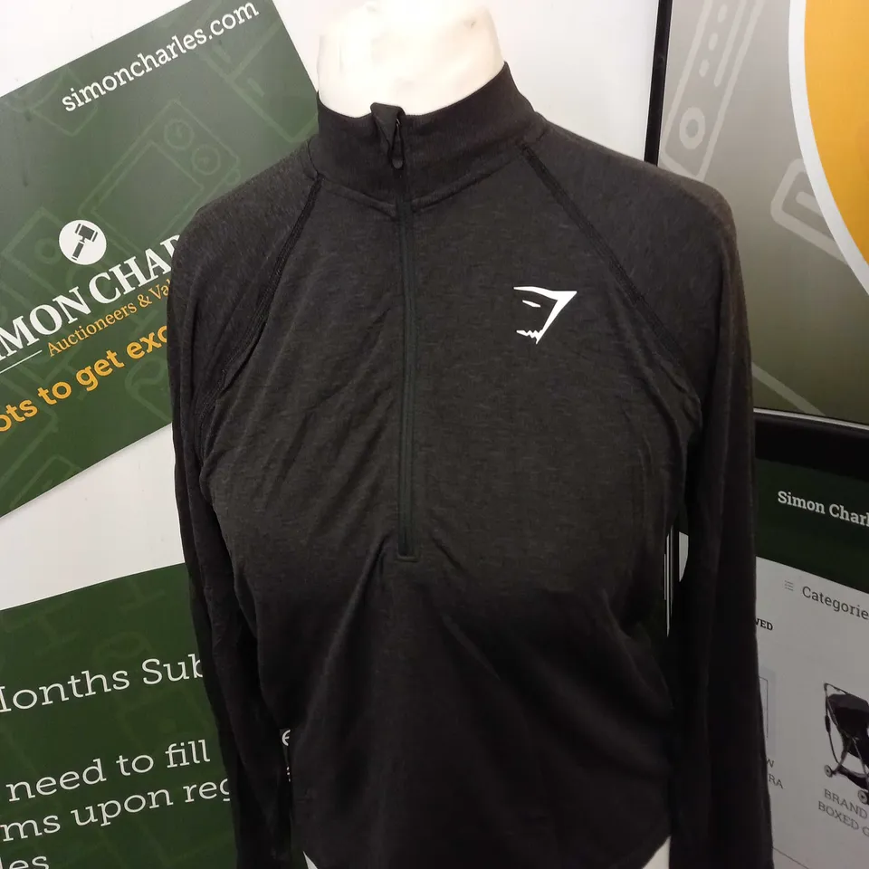 GYMSHARK 1/2 ZIP SHIRT SIZE S