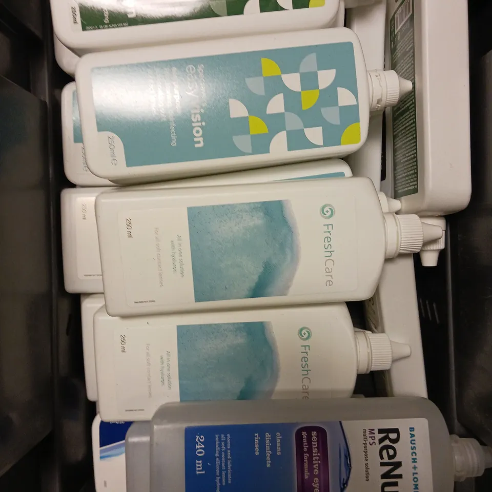 APPROXIMATELY 20 ASSORTED CONTACT LENS LIQUID SOLUTIONS - COLLECTION ONLY