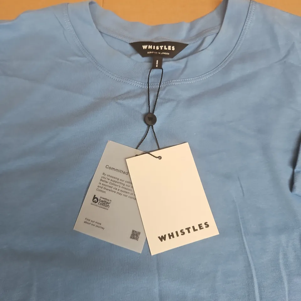 WHISTLES RELAXED LONG SLEEVE TEE IN BLUE - M