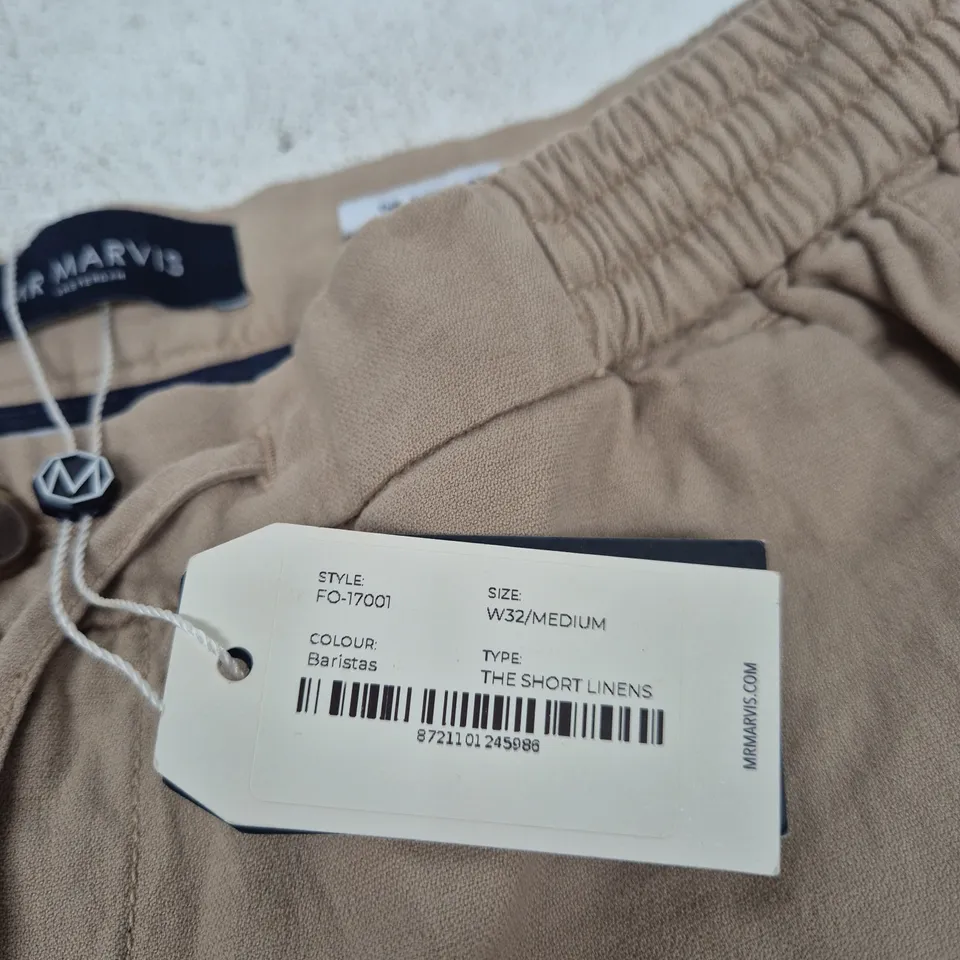 MR MARVIS THE SHORT LINENS SHORTS – BARISTAS, UK 32 (W32) MEDIUM
