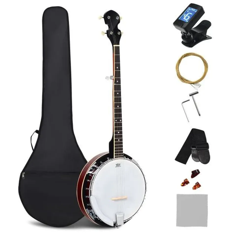 BOXED COSTWAY 5-STRING BANJO, 39 INCH OPEN/CLOSED BACK BANJOS KIT