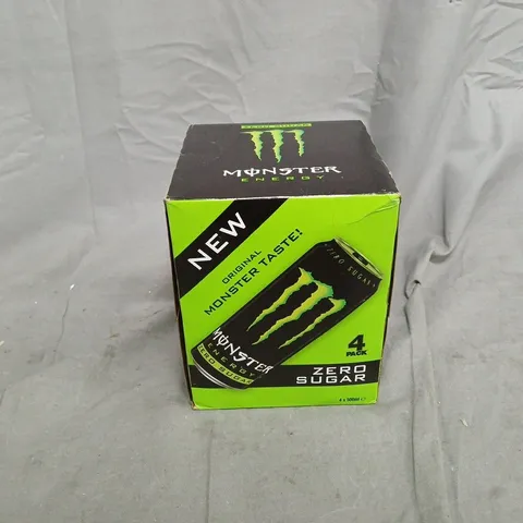 BOXED PACK OF MONSTER ORIGINAL ZERO SUGAR (4X500ML) - COLLECTION ONLY
