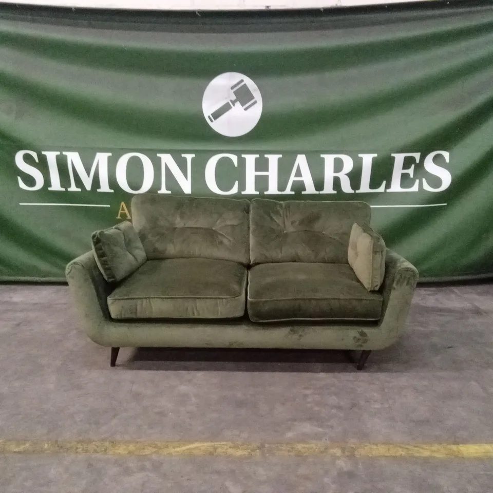 QUALITY DESIGNER ZEPHYR EMERALD GREEN VELVET SOFA