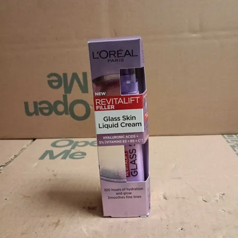 L'OREAL PARIS REVITALIFT FILLER GLASS SKIN LIQUID CREAM 50ML BOXED
