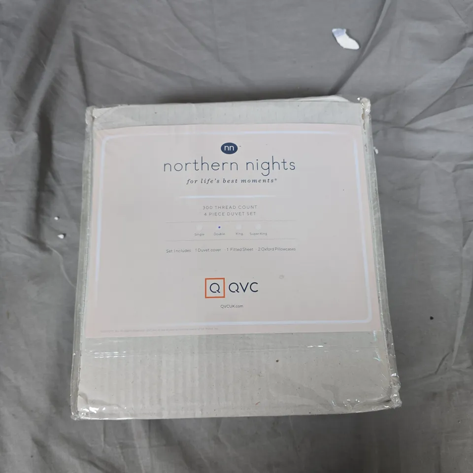 NORTHERN NIGHTS 4-PIECE DUVET SET – 300 THREAD COUNT – QVC