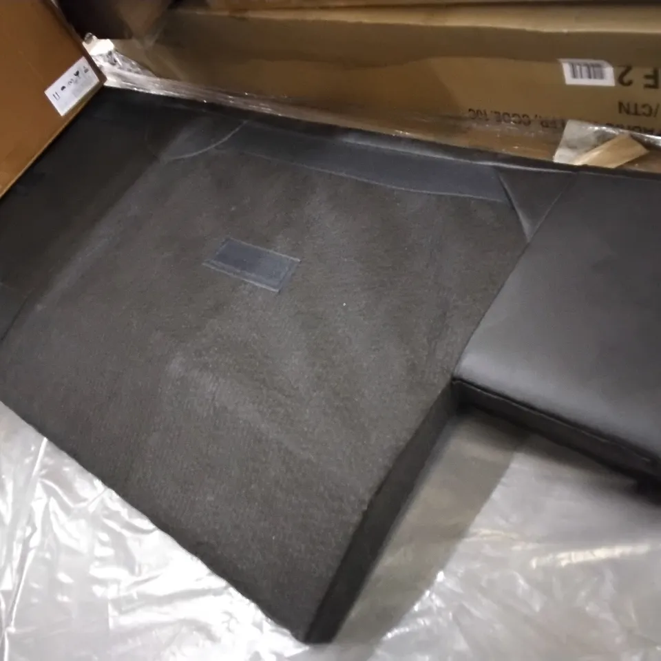 BLACK FAUX LEATHER SOFA BACK