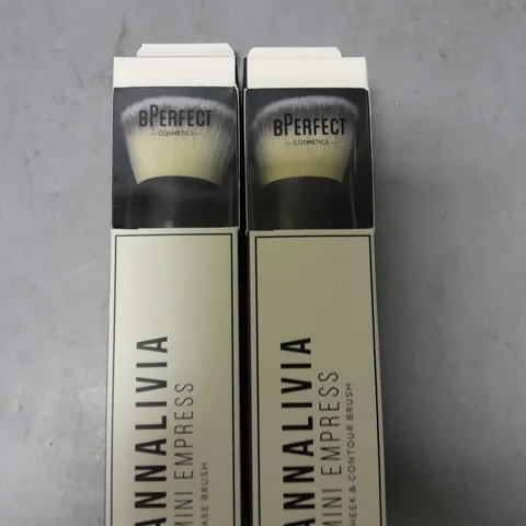 LOT OF 2 BPERFECT ANNALIVIA MINI EMPRESS BASE BRUSH AND CHEEK & CONTOUR BRUSH