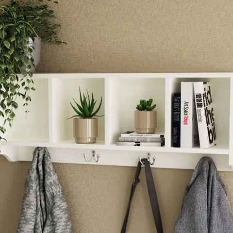BRAND NEW BOXED KEMPTON WALL RACK  - WHITE 