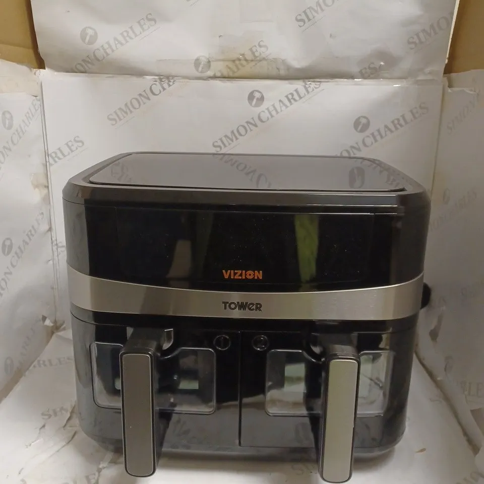 BOXED TOWER VORTX T17100 VIZION DUAL BASKET AIR FRYER