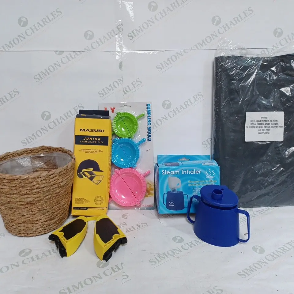 BOX OF APPROX 30 ASSORTED ITEMS TO INCLUDE - MASURI JUNIOR STEMGUARD LITE - STEAM INHALER - DUMPIMG MOULD ECT
