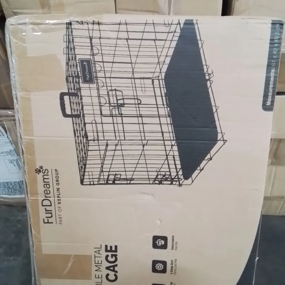 FURDREAMS FOLDABLE METAL DOG CAGE