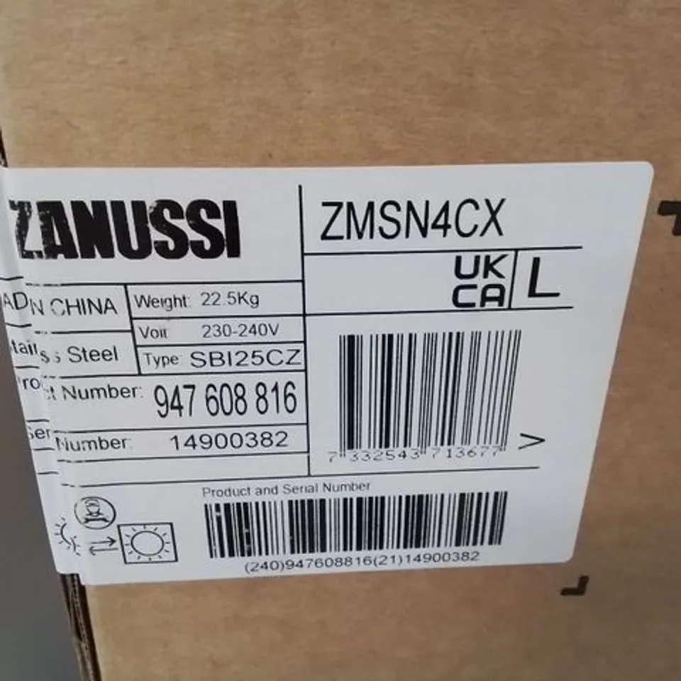 ZANUSSI BUILT IN COMBINATION MICROWAVE OVEN - STAINLESS STEEL Model ZMSN4CX RRP £359