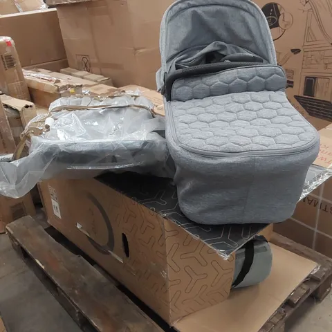 PALLET OF ASSORTED INCOMPLETE ICANDY STROLLER PARTS, PIECES AND ACCESSORIES 