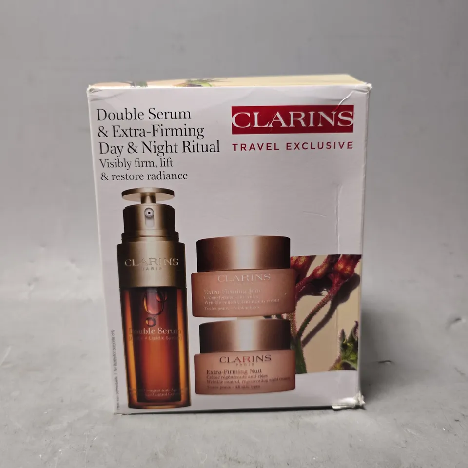 SEALED CLARINS DOUBLE SERUM & EXTRA FIRMING DAY & NIGHT RITUAL 
