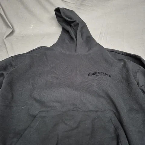 ESSENTIALS FEAR OF GOD BLACK HOODIE - SMALL