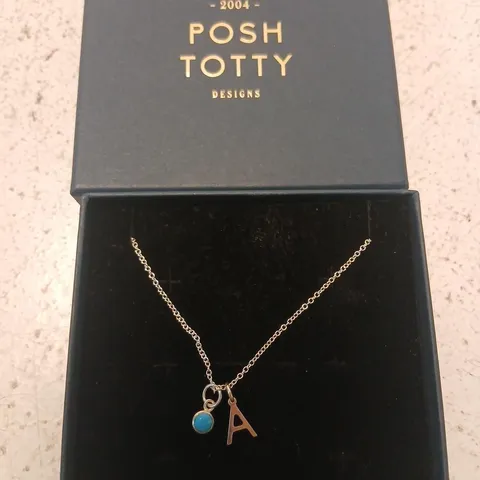 POSH TOTTY DESIGNS PERSONALISED BIRTHSTONE & INITIAL CHARM BRACELET