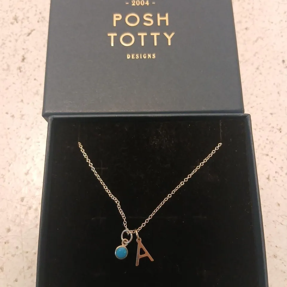 POSH TOTTY DESIGNS PERSONALISED BIRTHSTONE & INITIAL CHARM BRACELET