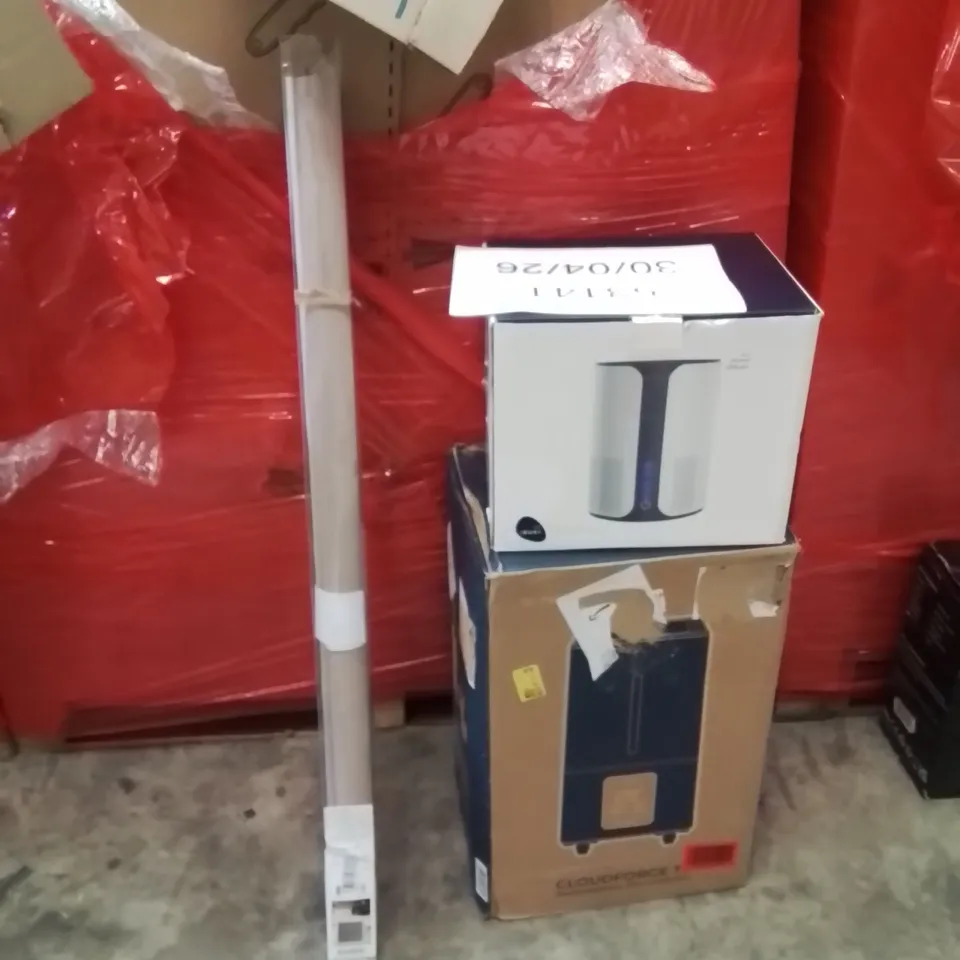 PALLET OF ASSORTED HOUSEHOLD GOODS AND PRODUCTS TO INCLUDE;DEHUMIDIFIER,AIR PURIFIER,ROLLER BLINDS 
