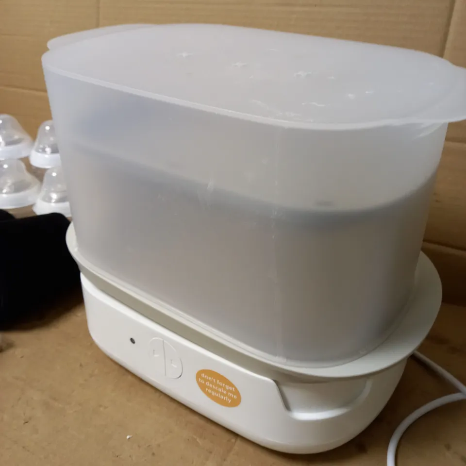TOMMEE TIPPEE STERILISER, BOTTLE WARMER AND BOTTLE BUMPER SET