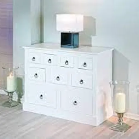 BRAND NEW & BOXED STANLEY 9 DRAWER CHEST IN SOLID WHITE (1 BOX)