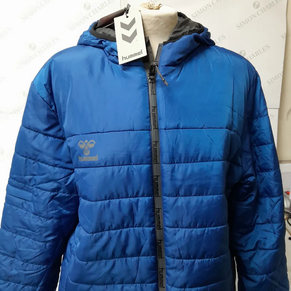 HUMMEL HOODED JACKET IN BLUE SIZE XL 