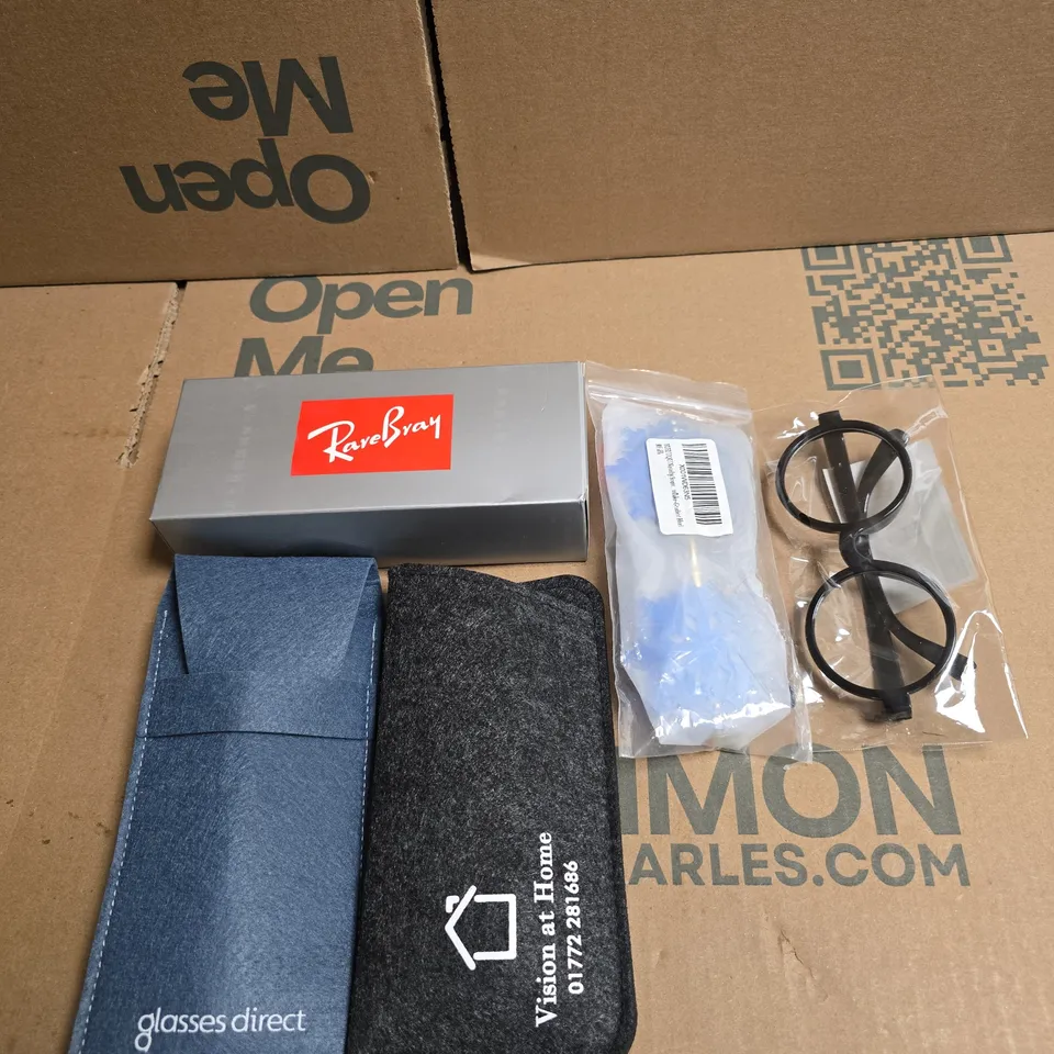 TOTE OF APPROXIMATELY 20 ASSORTED GLASSES/SUNGLASSES RELATED ITEMS TO INCLUDE GLASSES DIRECT, VISION AT HOME, RARE BRAY ETC